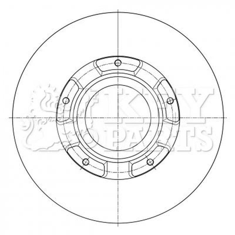 Key Parts 2 x Solid Rear Brake Discs KBD6073S