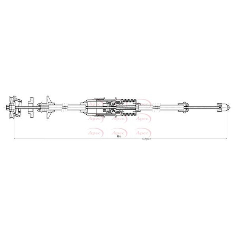 Apec Clutch Control Cable Pull CAB5019