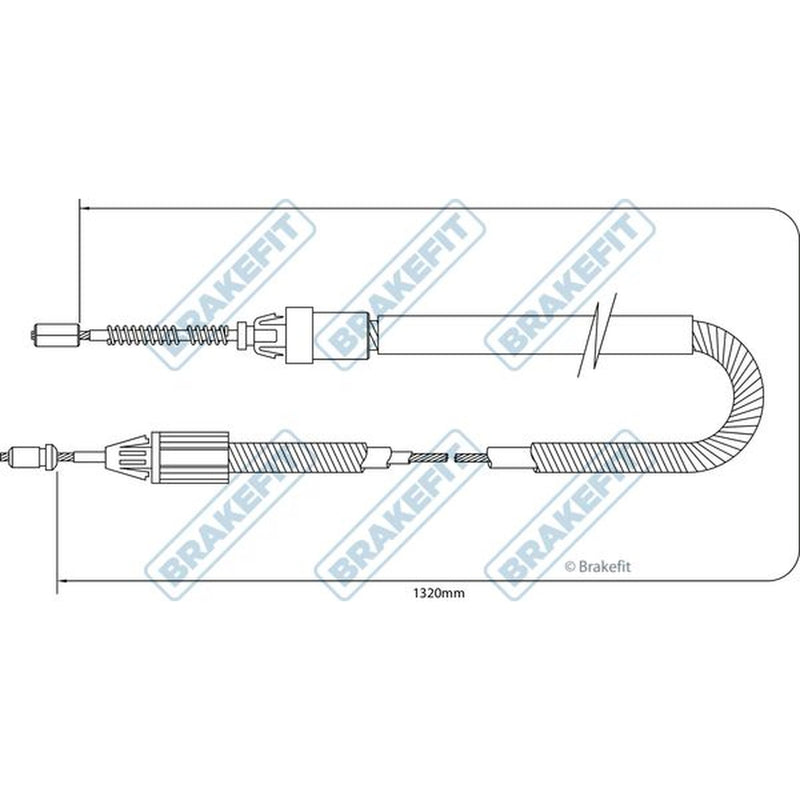 Apec Handbrake Cable Left Rear BBC3361