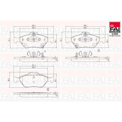 FAI Front Brake Pad Set BP138
