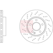 Apec 2 x Perforated/Vented Front Brake Discs DSK3209