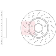 Apec 2 x Perforated/Vented Front Brake Discs DSK3432