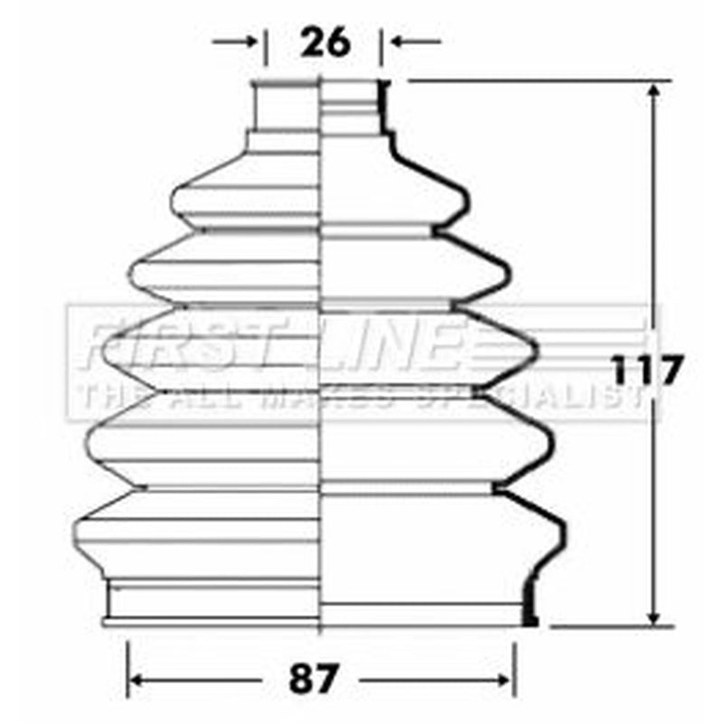 First Line Drive Shaft Bellow Kit Front Left Thermoplast FCB6077