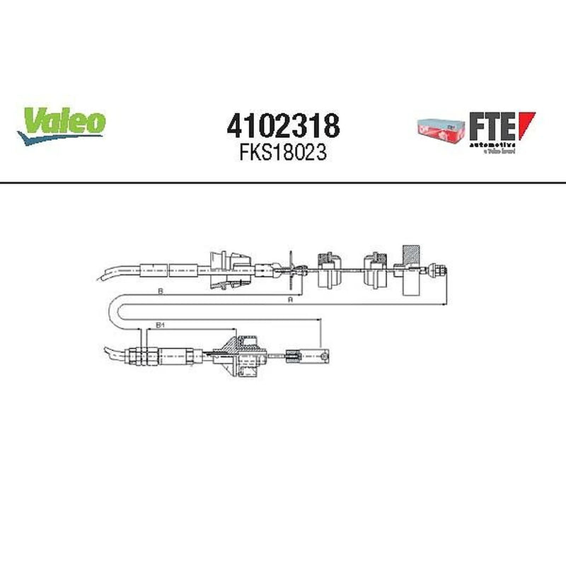 Valeo Clutch Control Cable Pull 4102318