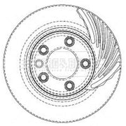 Borg & Beck 2 x Vented Front Brake Discs BBD5756S