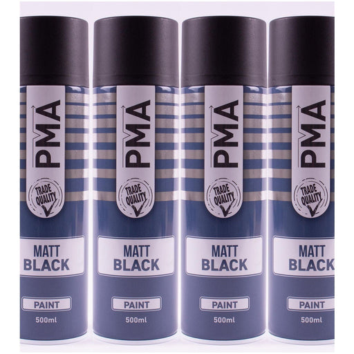 4 x 500ml PMA Stone Guard BLACK stone chip protection spray paint PMA  - Town Parts