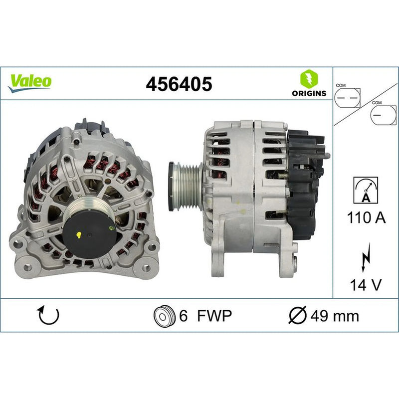 Valeo Car Alternator 12V 456405