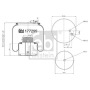 Febi Air Suspension Bellow 258mm 177299
