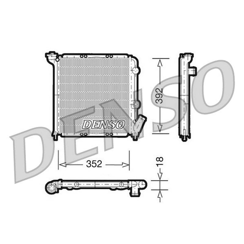 Denso Engine Radiator DRM23026