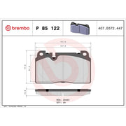 Brembo 4 x Front Brake Pad Set P85122