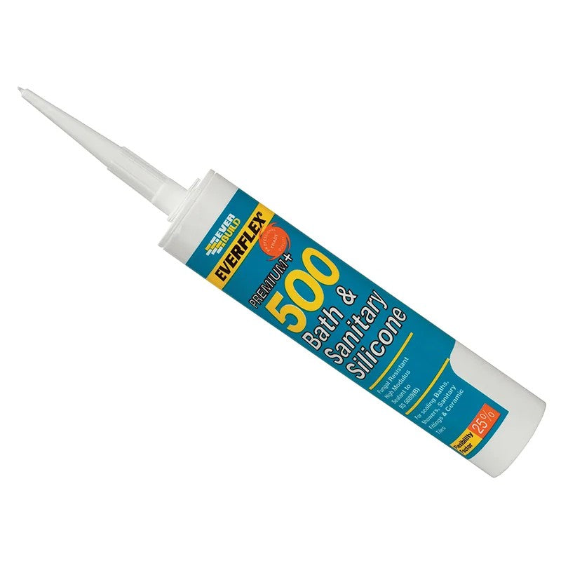 Everbuild Sika 500 Bath & Sanitary Silicone Sealant Manhattan Grey 290ml