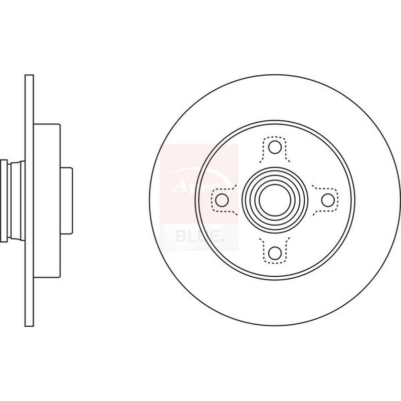 Apec 2 x Solid Rear Brake Discs SDK6524