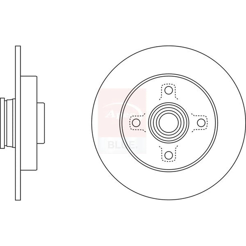 Apec 2 x Solid Rear Brake Discs SDK6524