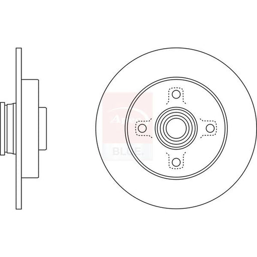 Apec 2 x Solid Rear Brake Discs SDK6524