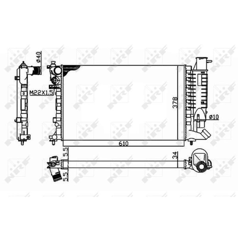 NRF Engine Radiator 58092