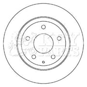 Key Parts 2 x Solid Rear Brake Discs KBD5332
