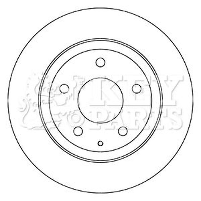 Key Parts 2 x Solid Rear Brake Discs KBD5332