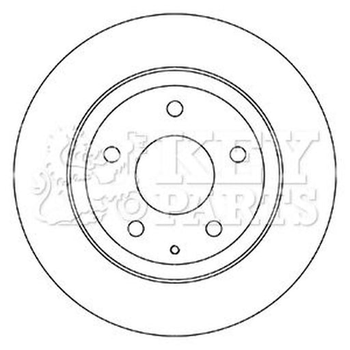 Key Parts 2 x Solid Rear Brake Discs KBD5332