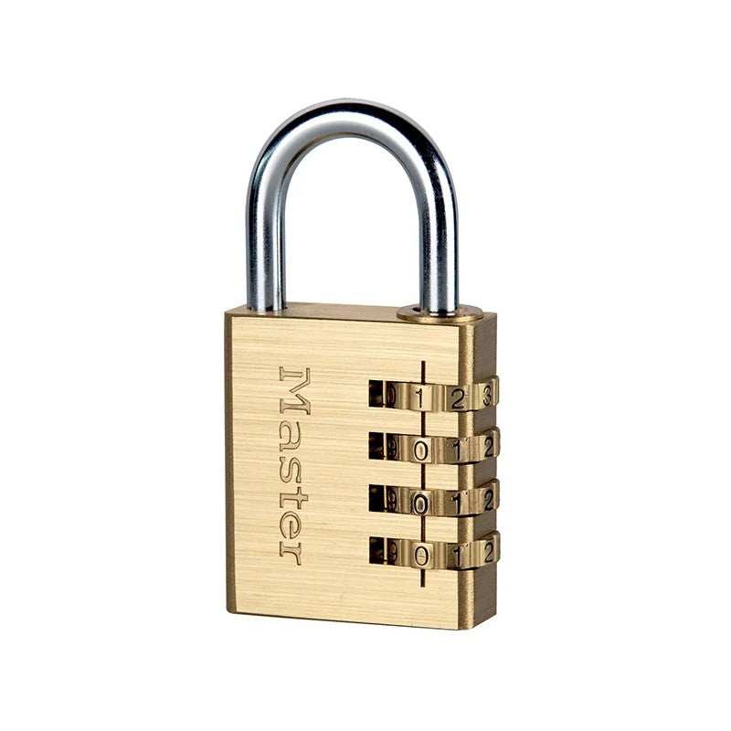 Master Lock Brass Finish 40mm 4-Digit Combination Padlock - 604EURD