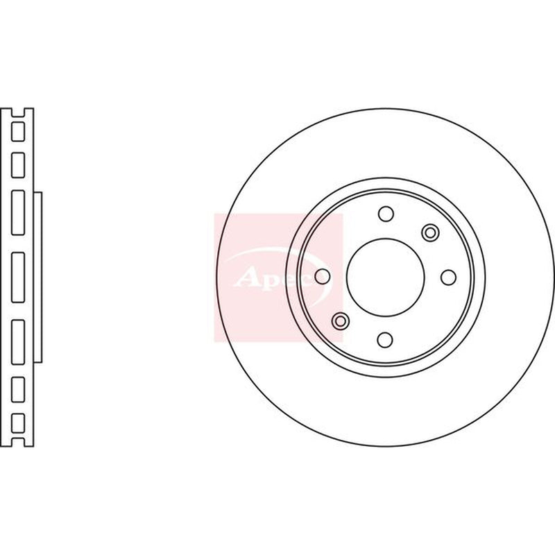 Apec 2 x Vented Front Brake Discs DSK837