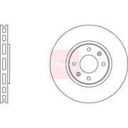 Apec 2 x Vented Front Brake Discs DSK837