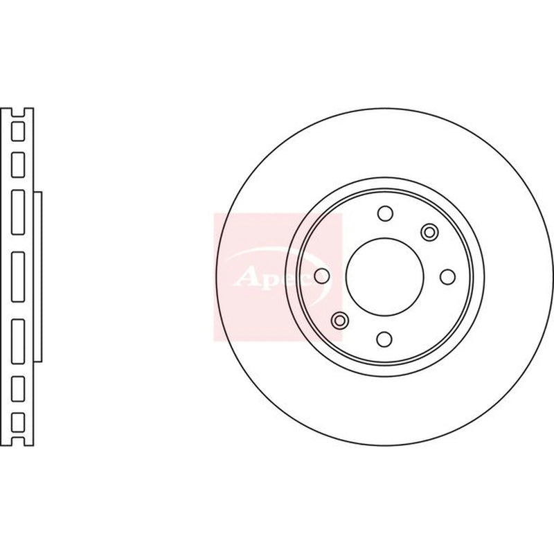 Apec 2 x Vented Front Brake Discs DSK837