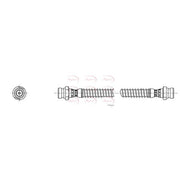 Apec Brake Hydraulic Hose Line Rear Left HOS4506
