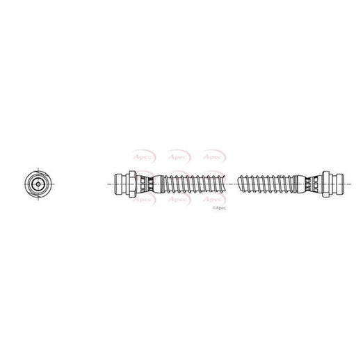 Apec Brake Hydraulic Hose Line Rear Left HOS4506