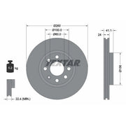 Textar 2 x Vented Front Brake Discs 92111103