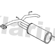 Klarius Box With Tail Pipe Rear HA378T