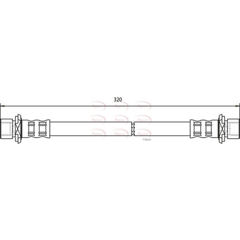 Apec Brake Hydraulic Hose Line Rear HOS3599
