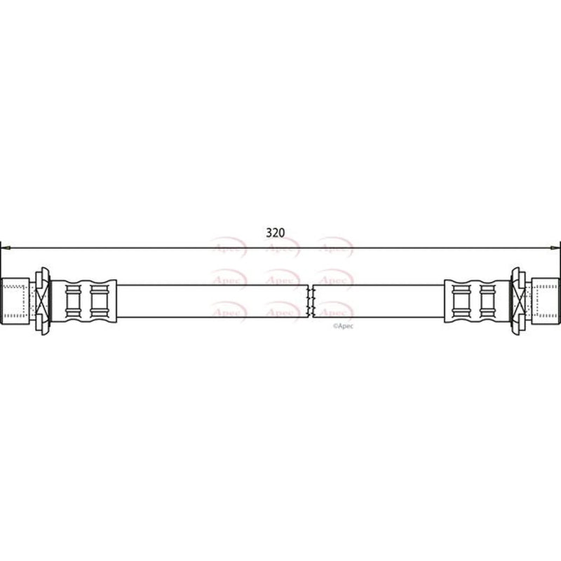 Apec Brake Hydraulic Hose Line Rear HOS3599