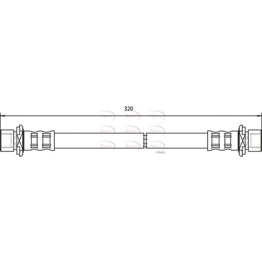 Apec Brake Hydraulic Hose Line Rear HOS3599
