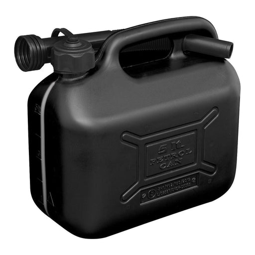 Sealey Fuel Can 5L Black JC5B Sealey  - Town Parts