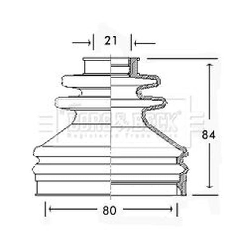 Borg & Beck Drive Shaft Bellow Kit Front Left BCB2598