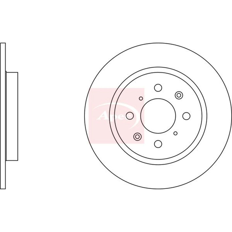 Apec 2 x Solid Rear Brake Discs DSK2767