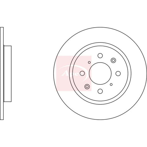 Apec 2 x Solid Rear Brake Discs DSK2767