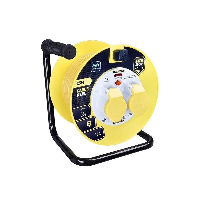 Masterplug Cable Reel 110V 16A Thermal Cut-Out 25m - LVCT2516/2-MP