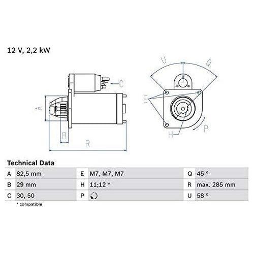 Bosch Reman Starter Motor 1060 0986010600 Bosch  - Town Parts