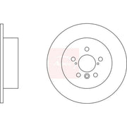 Apec 2 x Solid Rear Brake Discs DSK2731