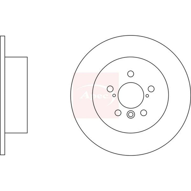 Apec 2 x Solid Rear Brake Discs DSK2731