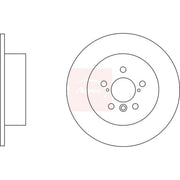 Apec 2 x Solid Rear Brake Discs DSK2731