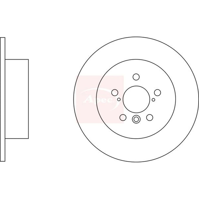 Apec 2 x Solid Rear Brake Discs DSK2731