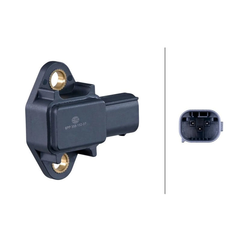 Hella Turbo Boost Pressure Sensor behind exhaust turbocharger 6PP 358 152-071