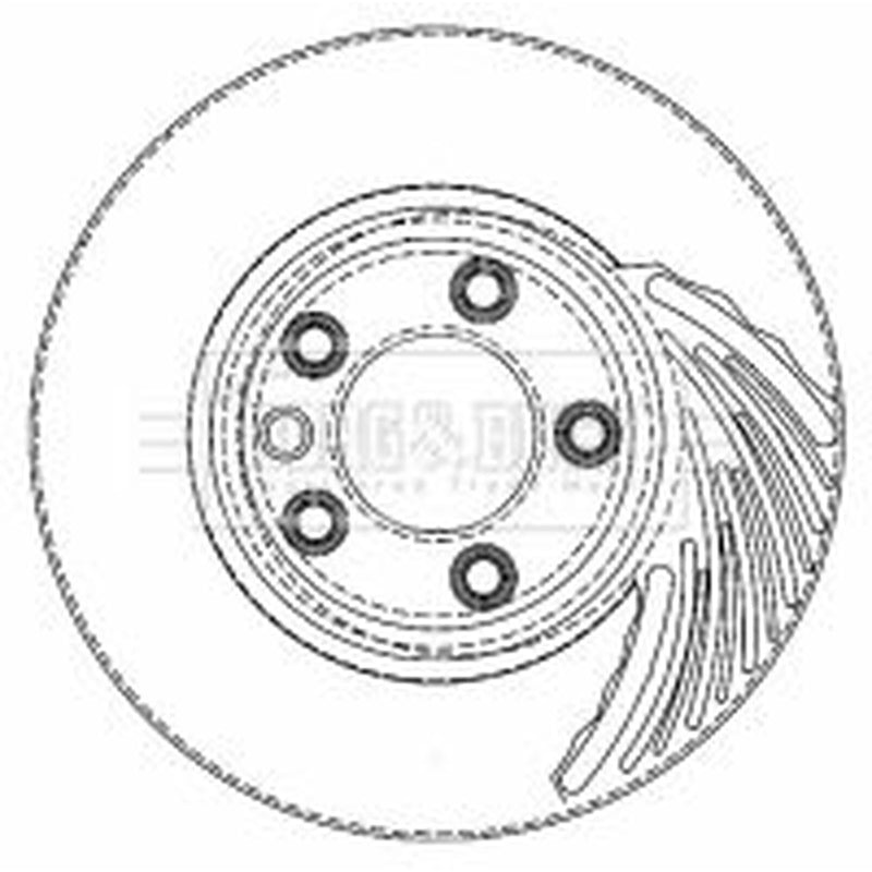 Borg & Beck 2 x Vented Front Brake Discs BBD5759S