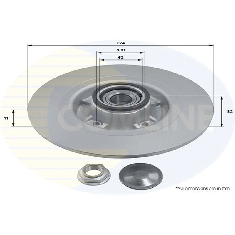 Comline 2 x Rear Brake Discs ADC3008