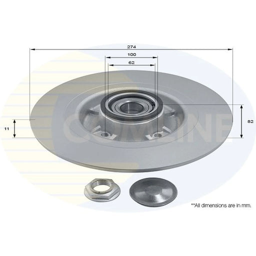Comline 2 x Rear Brake Discs ADC3008