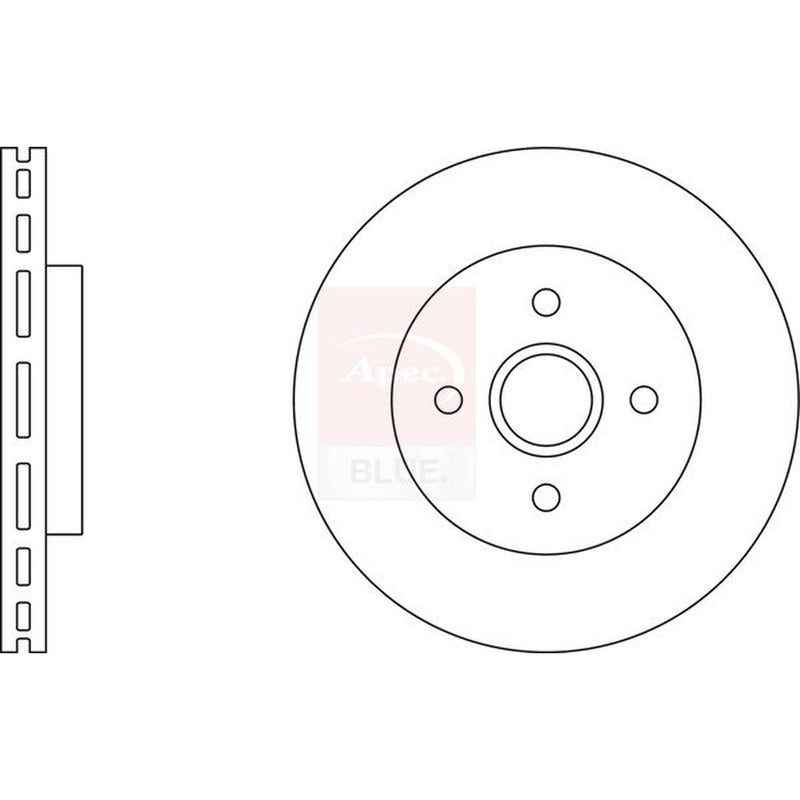 Apec 2 x Vented Front Brake Discs SDK6738
