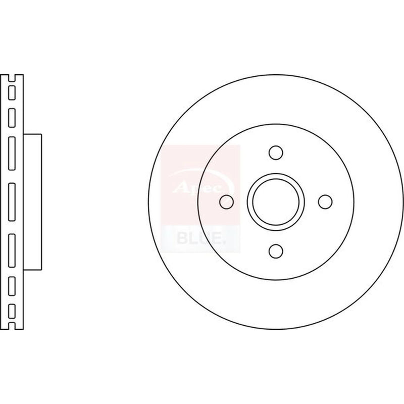 Apec 2 x Vented Front Brake Discs SDK6738