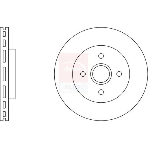 Apec 2 x Vented Front Brake Discs SDK6738